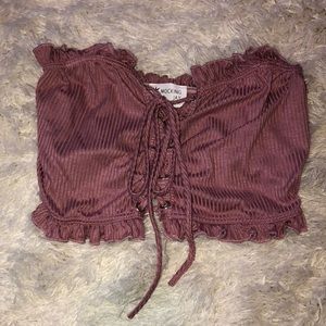 Tie Up Cropped Tube Top